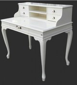 Resim Bengimobilya Çalışma Masa Model Parlak Beyaz Kayın Aslan Ayak, Porselen Kulp I (392538376) Beyaz 