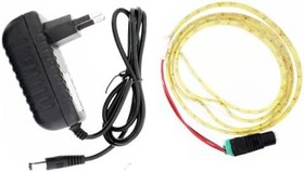 Resim Tek-İş Şerit LED Seti - 1m Yeşil Işık, 12V Trafolu, Dış Mekan Uyumlu 