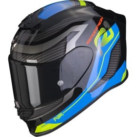 Resim Scorpion Exo R1 Evo Air Vatis Spor Motosiklet Kaskı Siyah / Mavi 