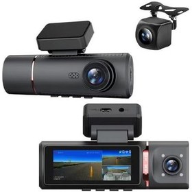 Resim Techsmart 4k 3 Kameralı Gps Wıfı Araç İçi Kamera 