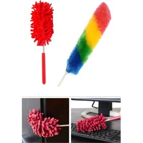 Resim 2 li Set Mikrofiber Teleskobik Toz Alma -Antistatik Toz Püskülü Duster (3791) 