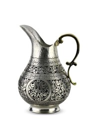 Resim Keski İşlemeli Kalaylı Bakır Sürahi 