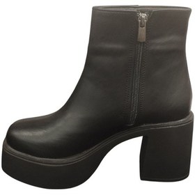 Resim Ventes 914301z 8 Cm Platform Topuk Yandan Fermuarlı İçi Polarlı Günlük Kadın Bot Siyah 