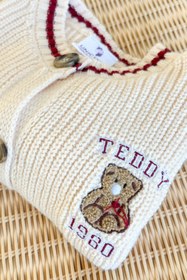 Resim NOBLEKIDS Kız Çocuk Teddy İşlemeli Hırka | 
