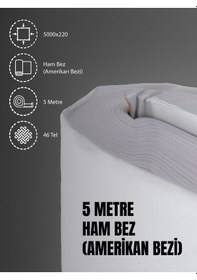 Resim %100 Pamuk 46 Tel Amerikan Bezi Ham Bez Punch Kumaş - Beyaz 