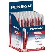 Resim Pensan 2270 Tükenmez Kalem 1.0 mm 50 Adet - Kırmızı 