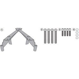 Resim Givi Sr1190 Honda Pcx 125 10-21 Arka Çanta Taşıyıcı Tek Renk 