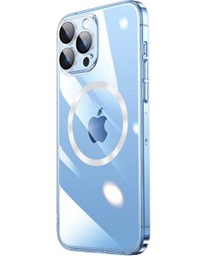 Resim İphone 14 Pro Max Uyumlu Wireless Şarj Özellikli Sert Pc Zore Riksos Magsafe Kılıf-renksiz Renksiz 