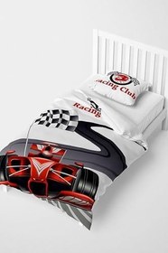 Resim MONOHOME Racer 3D Pamuk Saten Çocuk Nevresim Takımı 160x220, monohome9901 
