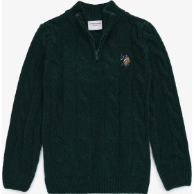 Resim U.s. Polo Assn. Erkek Çocuk Koyu Yeşil Kazak /triko 50293063-VR079 