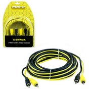 Resim For-X X-25Rca Oto Anfi Kablosu 2Rca 2Rca Kablo 5 Metre 