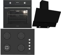 Resim Siyah Ankastre Set (BO O64D5C B - BH P7194C B - CH C6532C BB) Termikel
