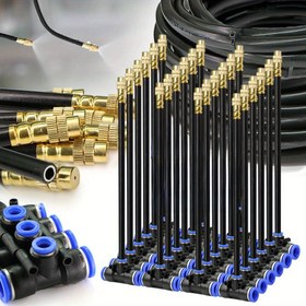 Resim 5/10/20'li Paket Ağır Hizmet Tipi 360° Serbest Bükme Sis Nozulları - Pirinç ve Plastik Yapı, Sızdırmaz Hızlı Bağlantı/Koparma, Soğutma Sistemleri için, Bahçecilik, Endüstriyel Sulama - 12mm PE/PU/PVC/Naylon Hortum ile Uyumlu - Ticari/Ticari Kullanım, Su Hortumu Nozu, Atomizasyon Teknolojisi, Korozyona Dayanıklı Yapı 
