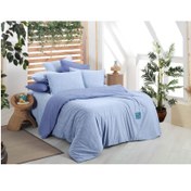 Resim Sarev Montes Fancy Poplin Tek Kişilik 160x220 Mavi Nevresim Takımı 