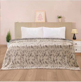 Resim Soft Birds Çift Kişilik Yatak Örtüsü - Antrasit - 220x240 Cm Çok Renkli 