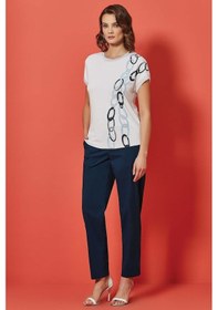 Resim Guitar Düz Paça Lacivert Poplin Pantolon Lacivert 