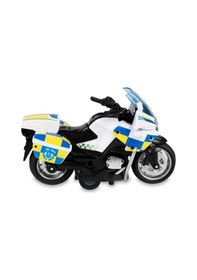 Resim 1:14 Ölçekli Die-cast Metal Çek-bırak Polis Motosikleti Çok Renkli 