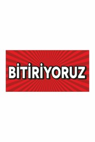 Resim cicigünler Bitiriyoruz Afişi Mağaza İşyeri Önü Branda Afiş Pankart 