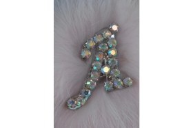 Resim Tasarım Arabam Yaldız Harfli Tüylü Klima Koku & Açık Pembe Renk 