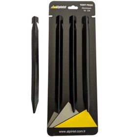 Resim ozbience Alüminyum Çadır Kazığı 18 cm Siyah 4'lü Set 