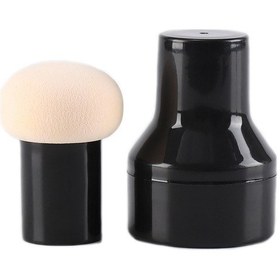 Resim Sones Adet Mantar Başlı Puf Yuvarlak Başlı Küçük Mantar Saplı Puf Makyaj Süngeri Puf Ten Rengi 