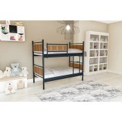Resim Metalia Gm 128 Star Ahşap Metal Ranza Siyah-Ceviz 
