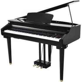 Resim Artesia AG-30 Mikro Kuyruklu Siyah Dijital Piyano | Parlak Siyah Kaplama Grand Piyano Estetiği 