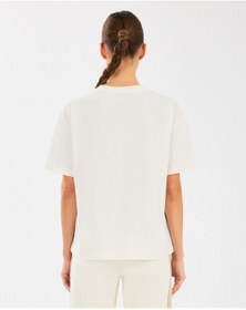 Resim Skechers W Loose Fit Graphic Tee T-shirt Kadın Off White Tshirt S2510134-102 
