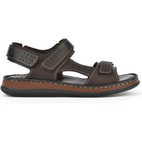Resim Ziya, Erkek Hakiki Deri Sandalet 1511045ZS6 Kahve 