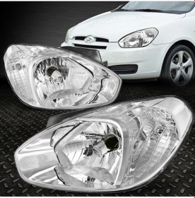 Resim Far Takım Sağ + Sol Hyundaı Accent Era 2006-2011 Beyaz Sinyalli Motorlu 