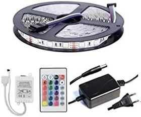 Resim COMBAT Kumandalı Şerit Led 5 Metre Silikonlu Orjinal 3 Çipli Rgb 