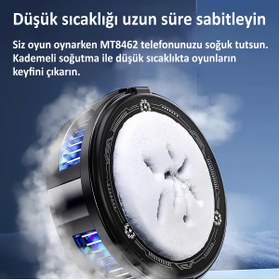 Resim MTL Manyetik Fanlı Telefon Soğutucu | Magsafe Uyumlu, RGB'li, Yapay Zeka Soğutma 