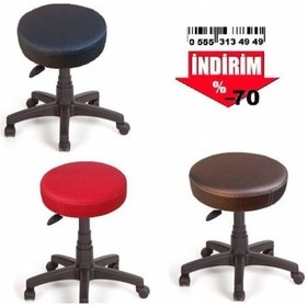 Resim Depolife Silinebilir Deri Döşeme Konforlu Ofis Büro Bilgiyayar Taburesi Te (299972296) 