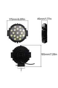 Resim Kgn 2 ADET 51 WATT Off Road Sis PROJEKTÖR 17 Ledli 18cm X 18 Cm SU GEÇİRMEZ 