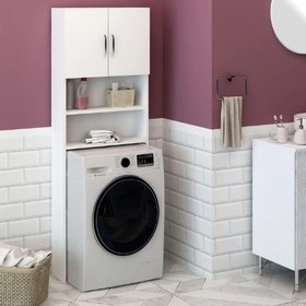 Resim Fly Mobilya Lange Çamaşır Makinesi Dolabı Beyaz 