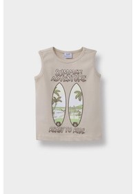 Resim Defacto Erkek Bebek Bisiklet Yaka Palmiye Desenli Atlet E2341a525hsbg186 Bej 