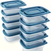 Resim 5 adet BPA'sız Plastik Gıda Saklama Kapları - Yemek Hazırlığı, Ofis, Okul ve Piknikler için İdeal - Bulaşık Makinesi ve Mikrodalga Fırın Güvenli, Ofis Düzenleme | Şık Saklama Kapları | Mikrodalga Fırın Güvenli Kaplar, Gıda Saklama Kapları 