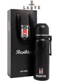 Resim Beşiktaş LİSANSLI 650ML YENİ SEZON ÇELİK TERMOS BARDAKLI ÖZEL KUTULU 