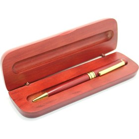 Resim Ahşap Kutulu Tükenmez Kalem Model 2 