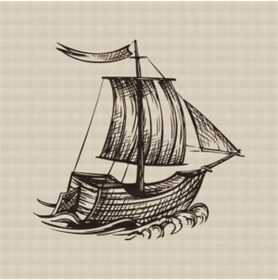 Resim MOVAS Sanat Eski Bir Yelkenli | Elmas Mozaik Tablo | Mozaik Puzzle | 50x50 | E2020243 