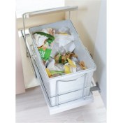 Resim Çağdaş Teleskopik Raylı Plastik Gövde Çöp Kovası 25 Lt 