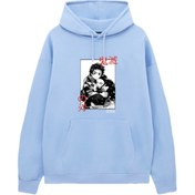 Resim VENHENA Demon Slayer Bebe Mavi Kapüşonlu Sweatshirt - Hoodie 