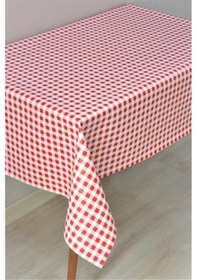 Resim Elyaf Astarlı Silinebilir Muşamba Masa Örtüsü Minipötikare-kırmızı 