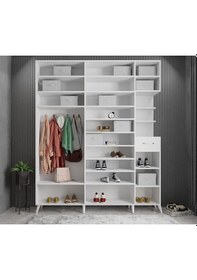 Resim Açelya Portmanto Vestiyer Beyaz 200cm M10 