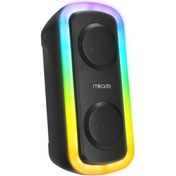 Resim Mikado MD-C18 Siyah 8W RGB Işıklı Taşınabilir Speaker Hoparlör 