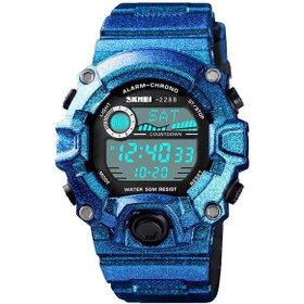 Resim Skmeı 2288 Genç Aydınlık Dijital Saat Doğa Sporları Elektronik Bilek Saati - Mavi 
