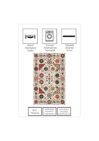 Resim West Home Dijital Baskı Yıkanabilir Kaymaz Taban Salon Halısı Mutfak Halısı Yolluk Wh 467 Multy 