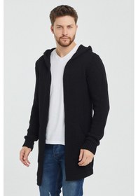Resim Tarz Cool Erkek Siyah Desenli Triko Hırka- Hrk8085r03s Siyah 