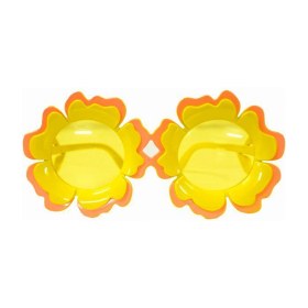 Resim Derin Stok Papatya Şekilli Turuncu Sarı Renkli Hawaii Konsept Parti Gözlüğü 15X7 cm 