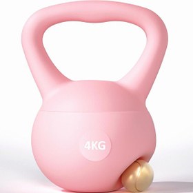Resim Valkyrie 4 KG Soft Yumuşak Tabanlı Metal Kumlu Ses Yapmaz Darbeye Dayanıklı Çift El Ağırlık Kettlebell 